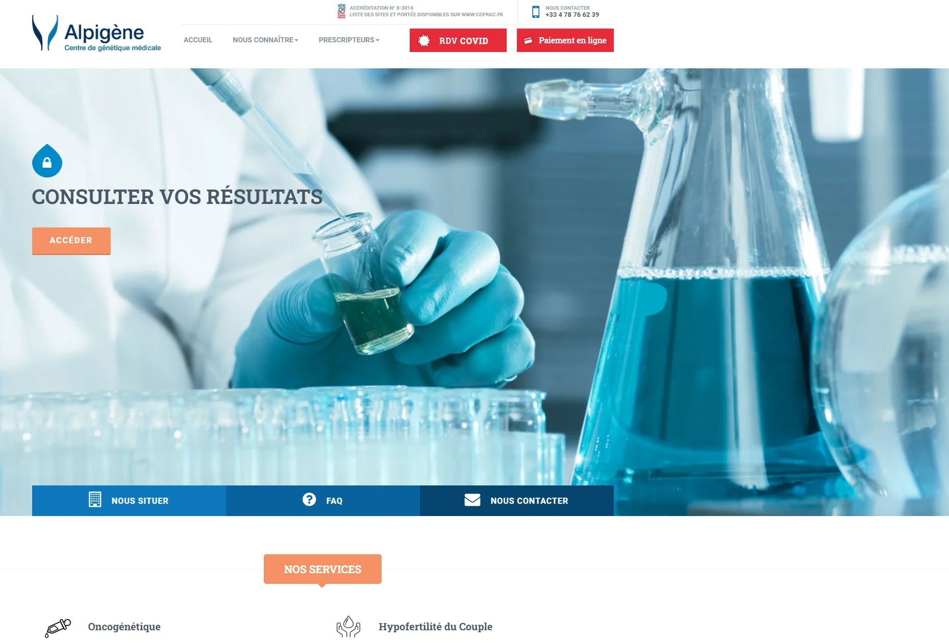 Capture du site internet Alpigène réalisé par Codiceo